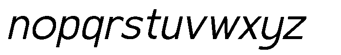 Gleh Slanted Font LOWERCASE