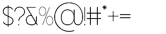 Glemora Thin Font OTHER CHARS