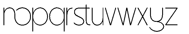 Glemora Thin Font LOWERCASE