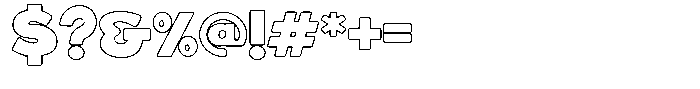 Glemy Botra Outline Font OTHER CHARS