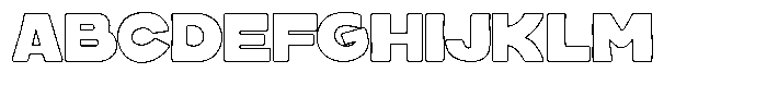 Glemy Botra Outline Font UPPERCASE