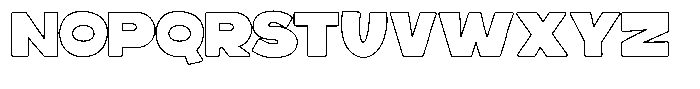 Glemy Botra Outline Font UPPERCASE