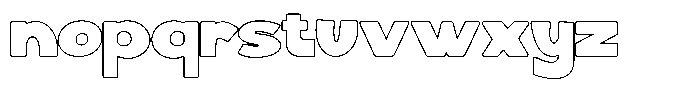 Glemy Botra Outline Font LOWERCASE