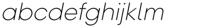 Glence Extra Light Italic Font LOWERCASE