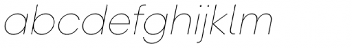 Glence Thin Italic Font LOWERCASE
