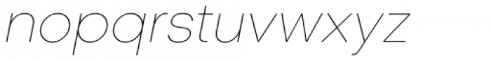 Glence Thin Italic Font LOWERCASE