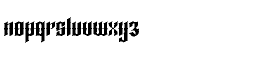 Glendork Ornate Regular Font LOWERCASE