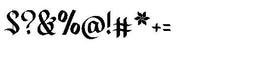 Glendork Regular Font OTHER CHARS