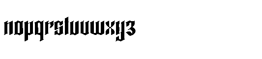Glendork Regular Font LOWERCASE