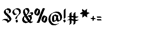 Glendork Rough Regular Font OTHER CHARS
