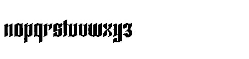 Glendork Rough Regular Font LOWERCASE