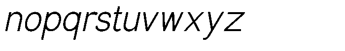 Glevia Italic Font LOWERCASE
