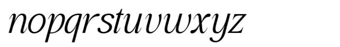 Glevora Light Italic Font LOWERCASE