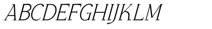 Glevora Thin Italic Font UPPERCASE
