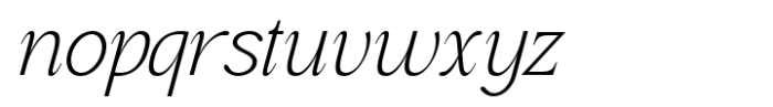 Glevora Thin Italic Font LOWERCASE