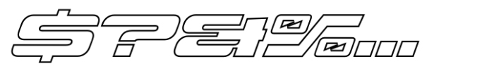 Glico Prime Italic Inline Font OTHER CHARS