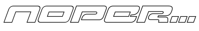 Glico Prime Italic Inline Font LOWERCASE