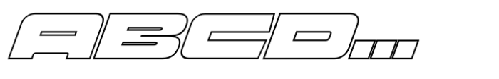 Glico Prime Italic Outline Font LOWERCASE