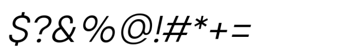 Glimp Light Italic Font OTHER CHARS