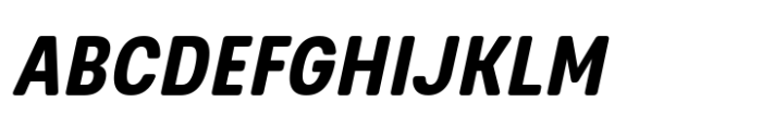 Glimp Rounded Condensed Bold Italic Font UPPERCASE