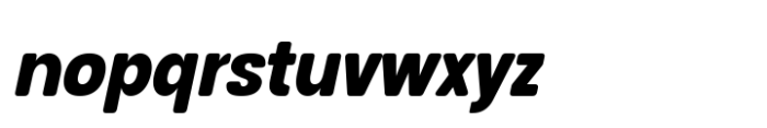 Glimp Rounded Condensed Extra Bold Italic Font LOWERCASE