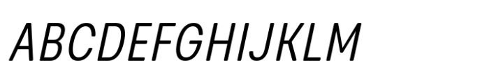 Glimp Rounded Condensed Light Italic Font UPPERCASE