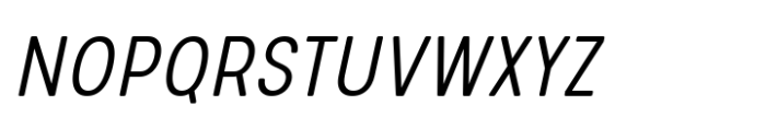 Glimp Rounded Condensed Light Italic Font UPPERCASE