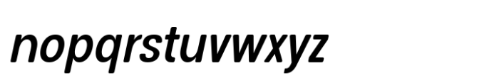 Glimp Rounded Condensed Medium Italic Font LOWERCASE