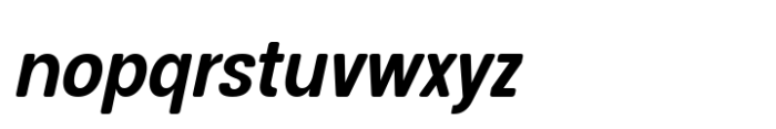 Glimp Rounded Condensed Semi Bold Italic Font LOWERCASE