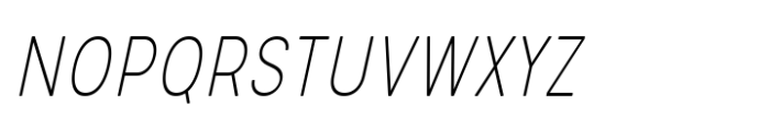 Glimp Rounded Condensed Thin Italic Font UPPERCASE