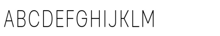 Glimp Rounded Condensed Thin Font UPPERCASE
