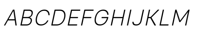 Glimp Rounded Extra Light Italic Font UPPERCASE