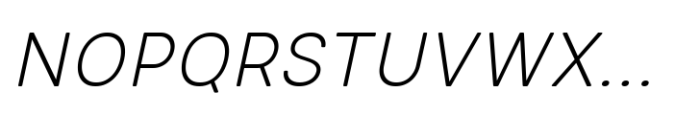 Glimp Rounded Extra Light Italic Font UPPERCASE