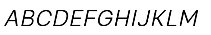 Glimp Rounded Light Italic Font UPPERCASE