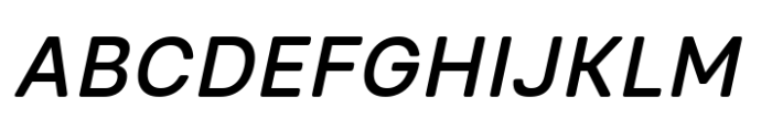 Glimp Rounded Medium Italic Font UPPERCASE