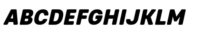 Glimp Rounded Semi Condensed Black Italic Font UPPERCASE