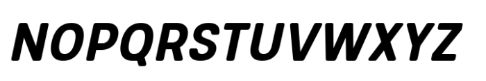 Glimp Rounded Semi Condensed Bold Italic Font UPPERCASE