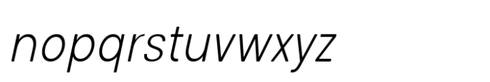 Glimp Rounded Semi Condensed Extra Light Italic Font LOWERCASE