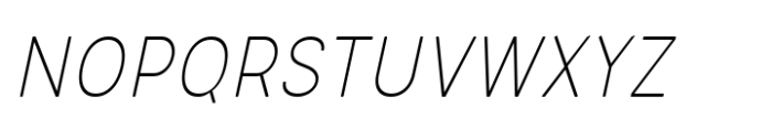 Glimp Rounded Semi Condensed Thin Italic Font UPPERCASE