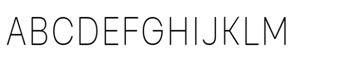 Glimp Rounded Semi Condensed Thin Font UPPERCASE