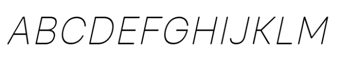 Glimp Rounded Thin Italic Font UPPERCASE