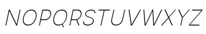 Glimp Rounded Thin Italic Font UPPERCASE