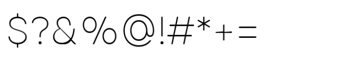 Glimp Rounded Thin Font OTHER CHARS