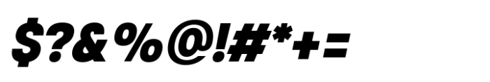 Glimp Semi Condensed Black Italic Font OTHER CHARS