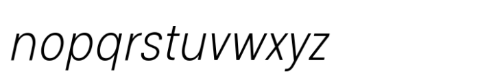 Glimp Semi Condensed Extra Light Italic Font LOWERCASE