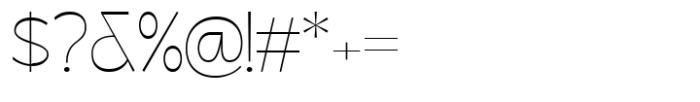 Glimpse Extra Light Font OTHER CHARS