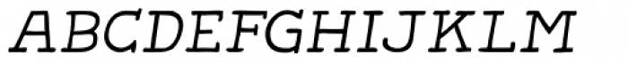 Gliny Hand Slab 100 Italic Font LOWERCASE