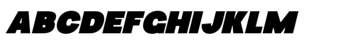 Glipe Black Oblique Font UPPERCASE