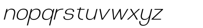 Glipe Extra Light Oblique Font LOWERCASE