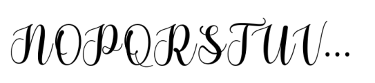 Glistening Script Font UPPERCASE
